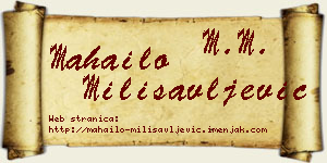 Mahailo Milisavljević vizit kartica